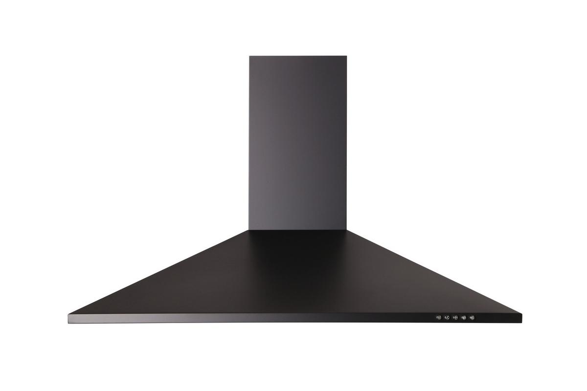 Dunstabzugshaube Respekta Karena Schwarz B:90cm - Schwarz, Basics, Metall (90/58-96/47,5cm) - Respekta