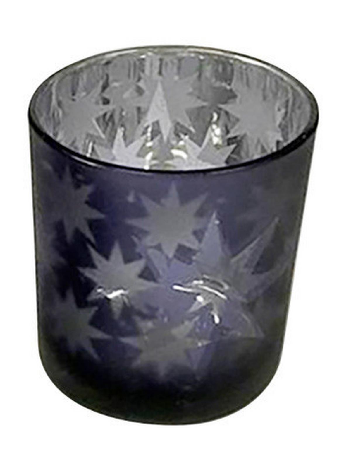 Teelichtglas Nadine - Lila, KONVENTIONELL, Glas (7/8cm) - Luca Bessoni