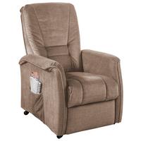 Fernsehsessel Harry Hellbraun B: 77 cm - Hellbraun/Schwarz, Design, Textil (77/107/88cm) - Livetastic