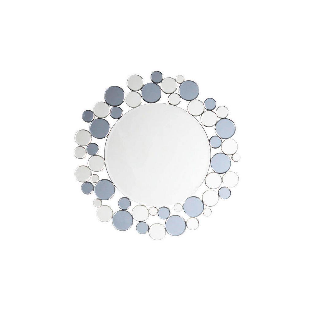 Wandspiegel Bubble Rund 80 Cm Metallrahmen Grau/silberfarben