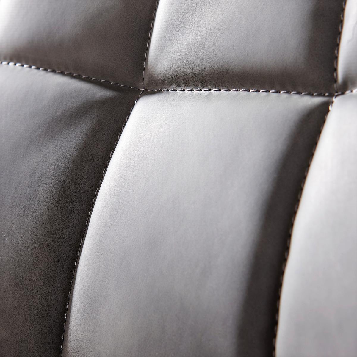 Schalenstuhl Hayo Grau Gepolstert, Lederlook - Schwarz/Grau, KONVENTIONELL, Textil/Metall (56/84/60cm) - Livetastic