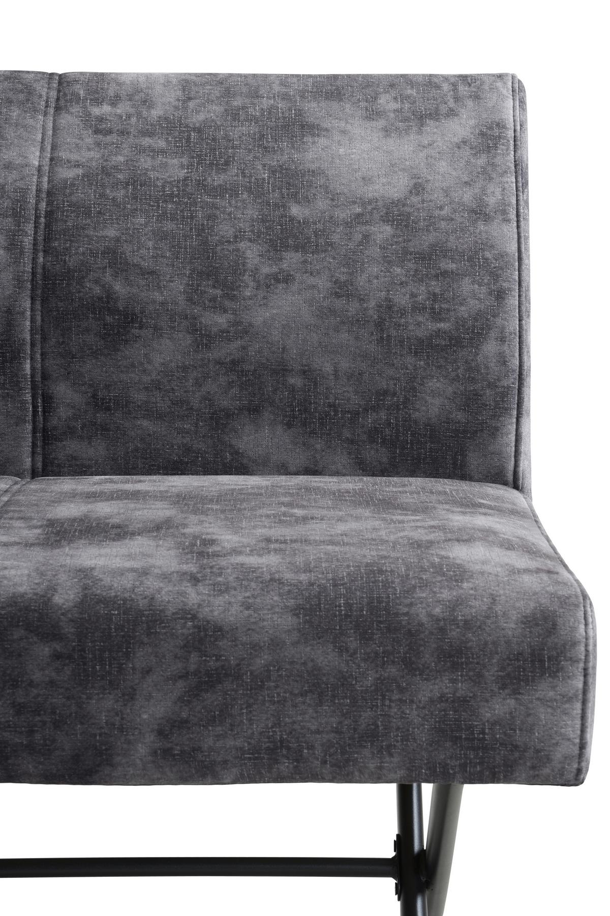 Sitzbank Porto I B - Anthrazit/Schwarz, MODERN, Textil/Metall (140/88/67cm) - MID.YOU