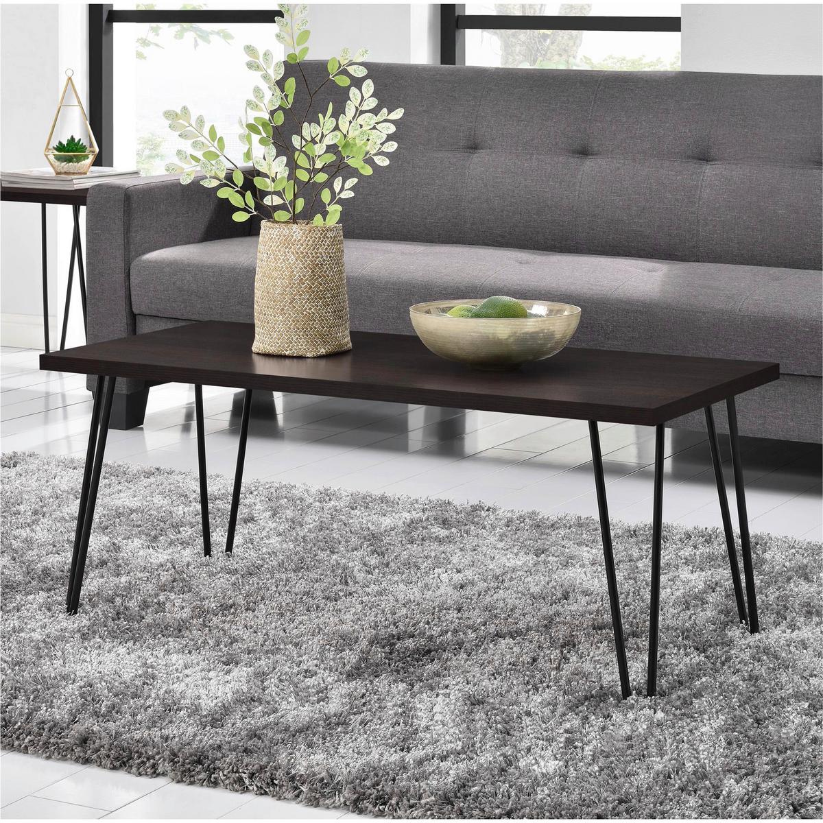 Couchtisch Owen Braun 46 Cm - Schwarz/Braun, Design, Holzwerkstoff/Metall (106/46/50cm) - MID.YOU