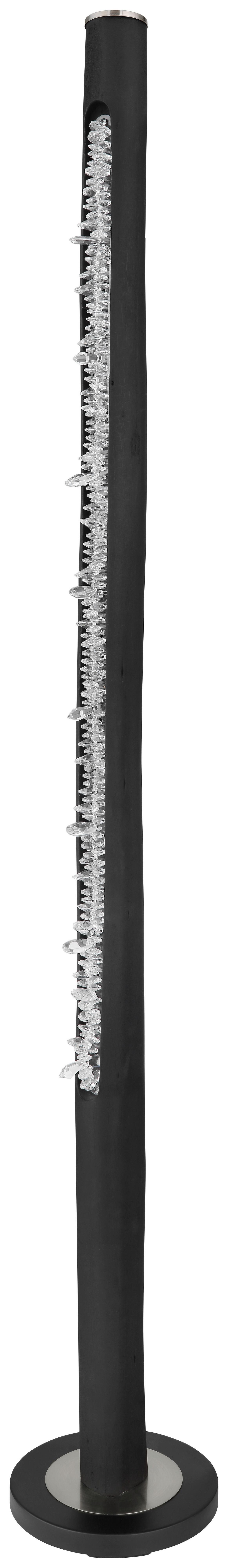 Stehlampe Holz Felicitas dimmbar Schwarz/Nickelfarben