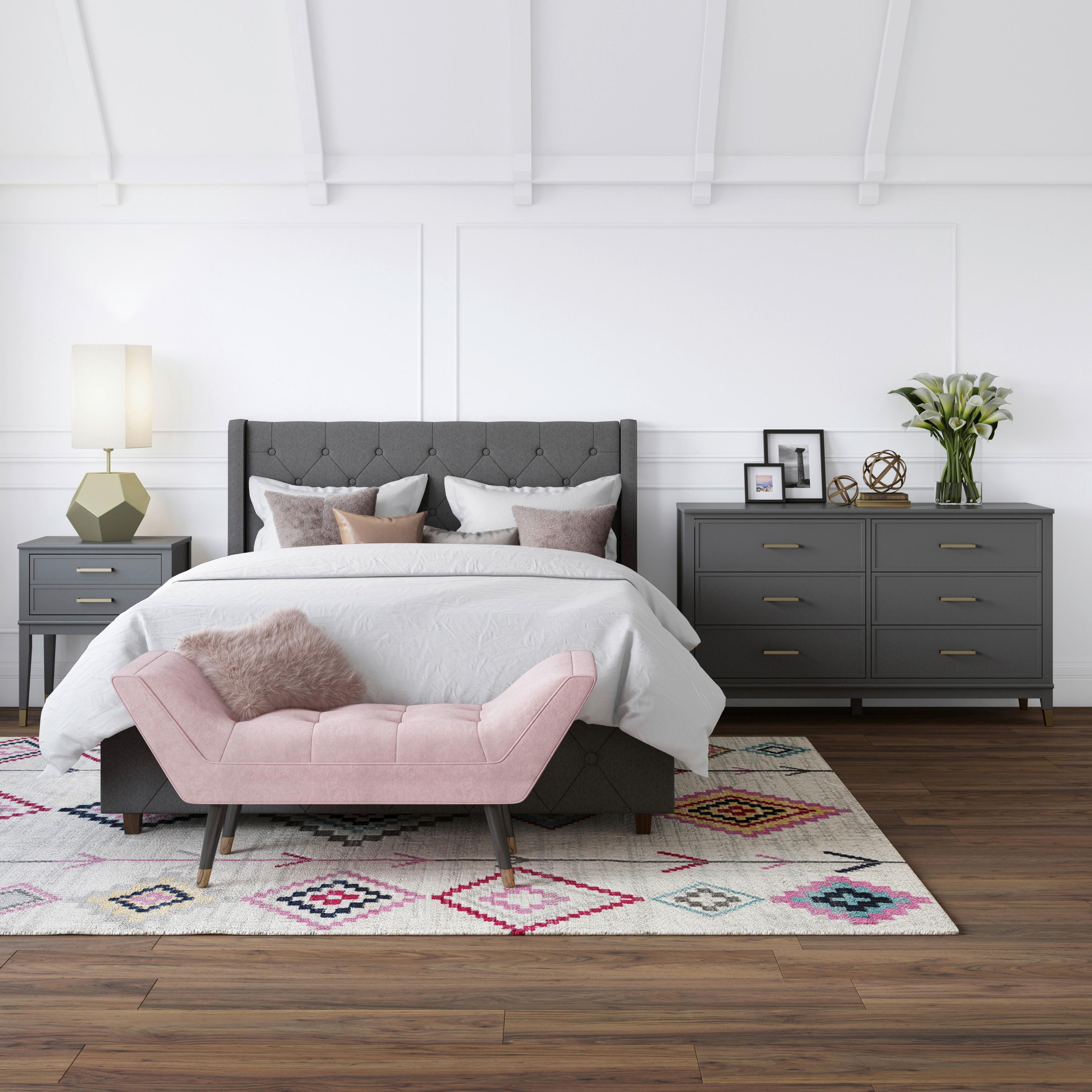 Kommode Westerleigh Grau 145 cm - Messingfarben/Graphitfarben, Design, Holzwerkstoff/Metall (145/85/41cm) - MID.YOU
