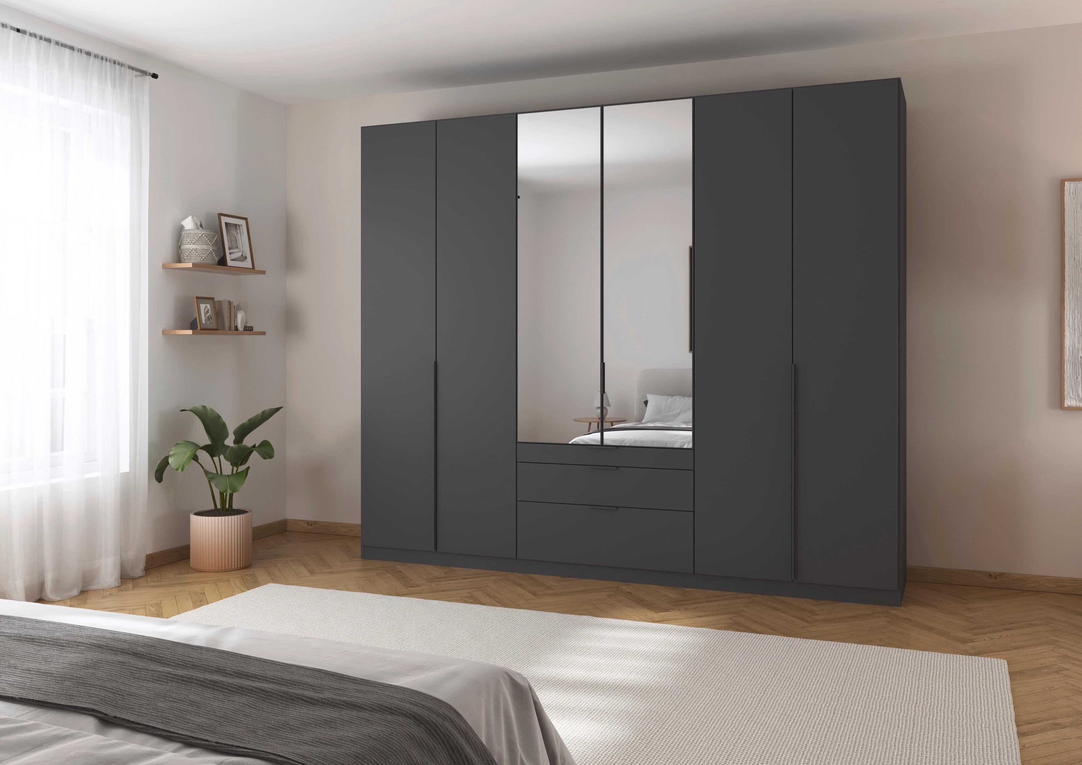 Drehtürenschrank Alabama Grau Metallic B: 271 Cm - Grau, MODERN, Holzwerkstoff (271/229/54cm) - Rauch Möbel