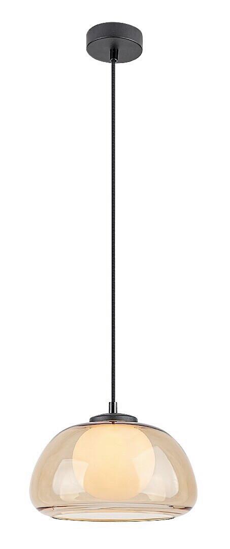 ZÁVĚSNÉ SVÍTIDLO ELOWEN - bílá/jantarové barvy, Moderní, kov/plast (25/150cm)