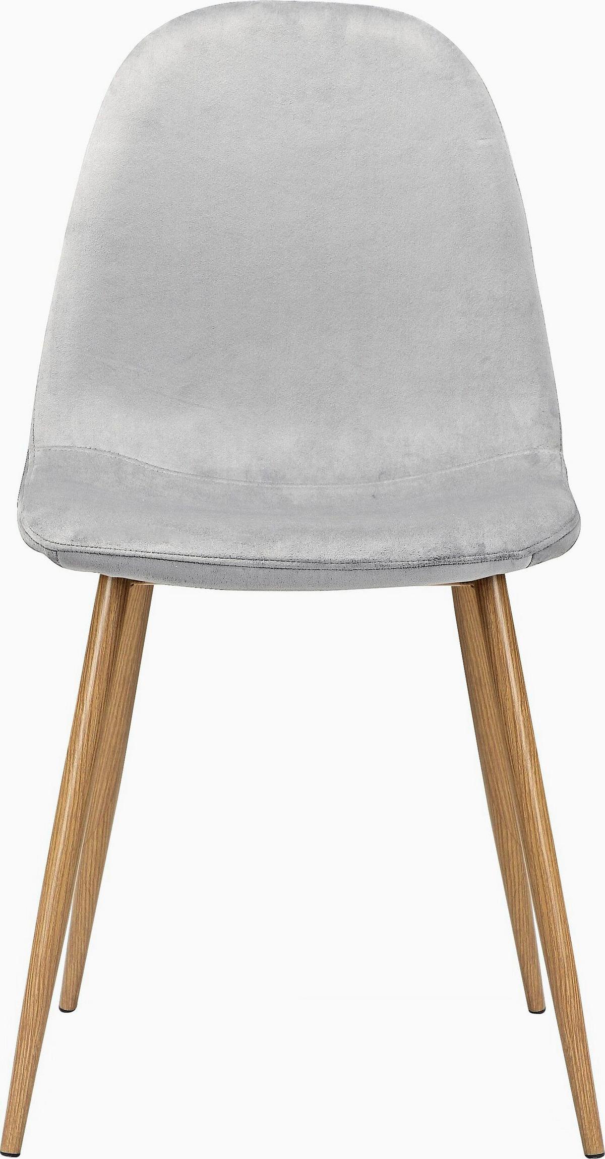 Stuhl-Set Monza Grau B: 44cm 4--Teilig - Schwarz/Grau, Design, Textil/Metall (44/87/51cm) - MID.YOU