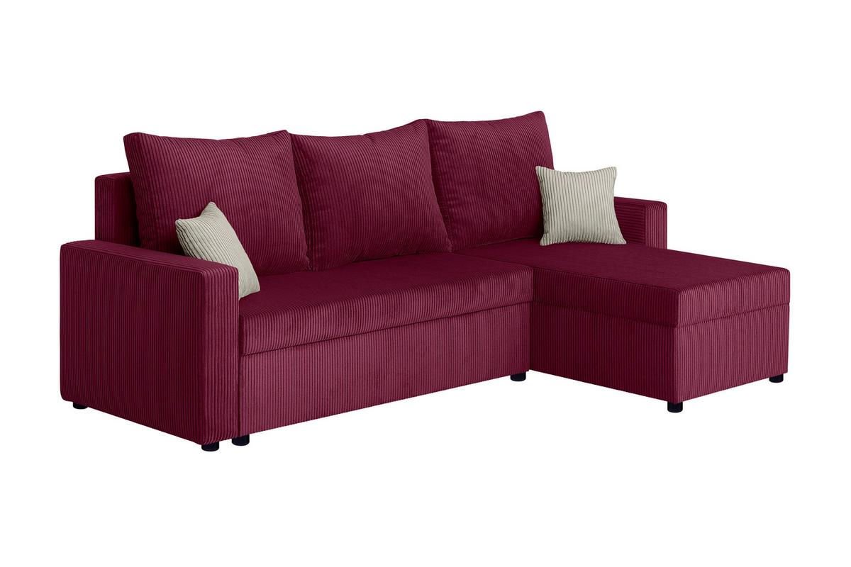 Ecksofa Star Rot S: 228x147 cm - Rot, Design, Holzwerkstoff/Textil (228/147cm) - P & B