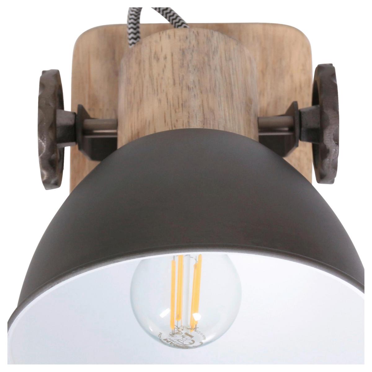 Deckenspots Gearwood - Anthrazit, Trend, Holz/Metall (15/19/17cm)