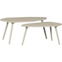 Beistelltischset 2-teilig Sandfarben - Sandfarben, Design, Holzwerkstoff - Livetastic