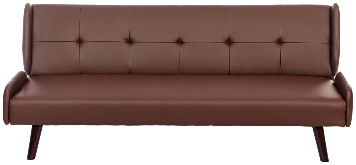 Kanapéágy Rotterdam - barna, Basics, textil/fa (185/77/91cm) - P & B