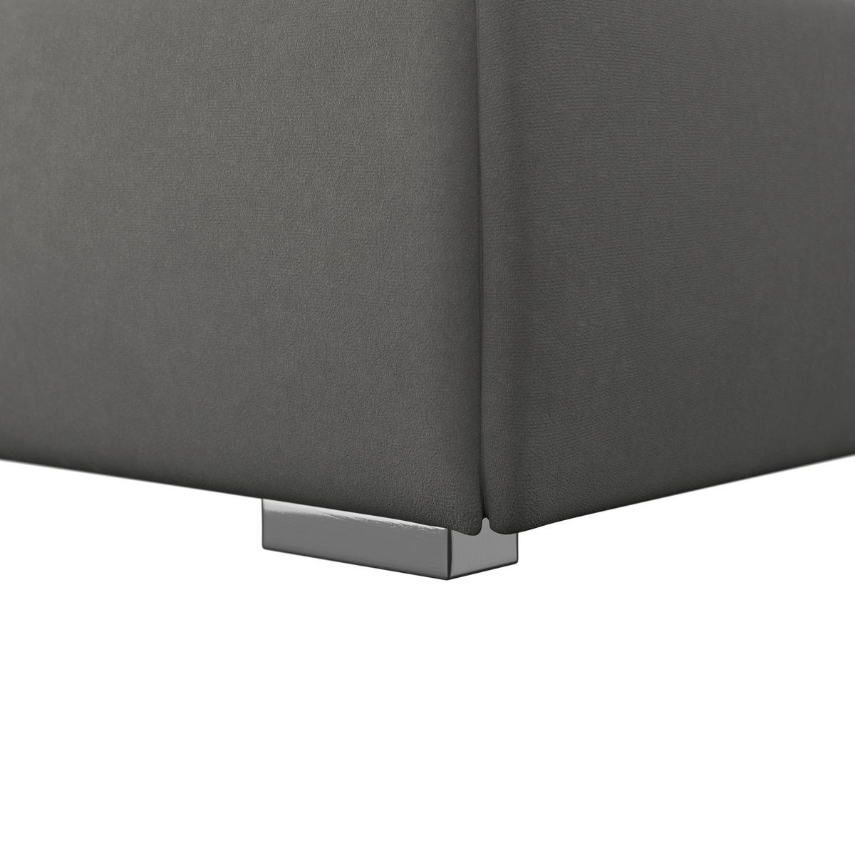 Čalouněná postel SOPHIE 180x200, šedá - šedá/barvy stříbra, Moderní, kov/dřevo (180/200cm) - Bessagi Home