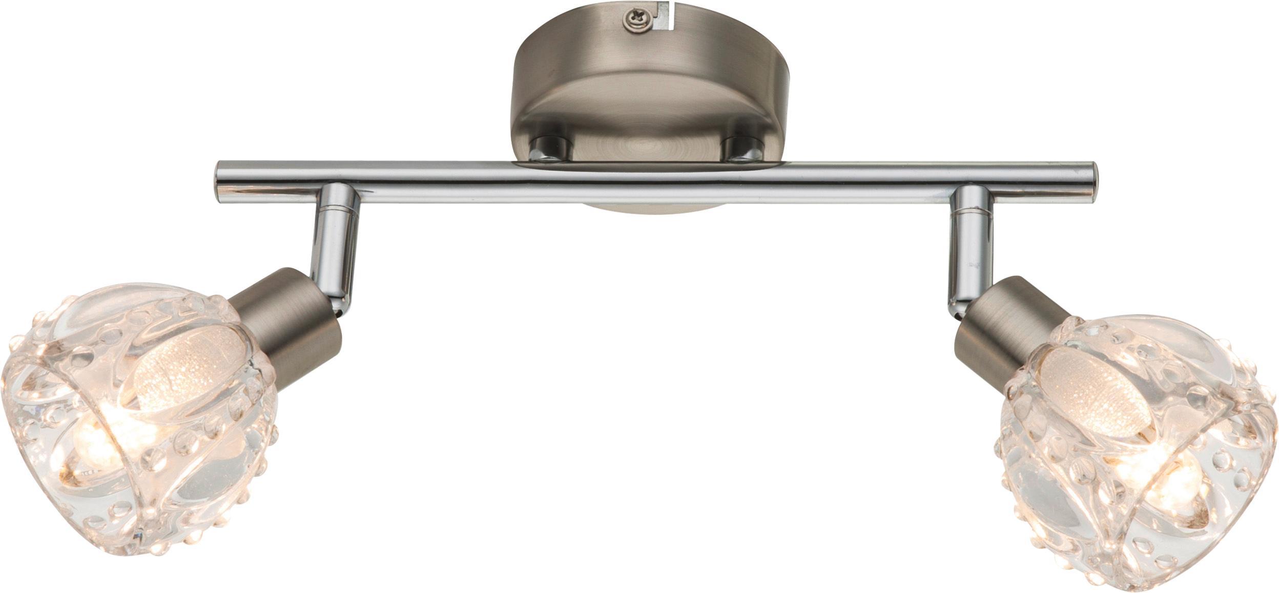 LED-Spotleuchte Aloha,2-flammig - Chromfarben, MODERN, Glas/Metall (25/8/13,5cm)