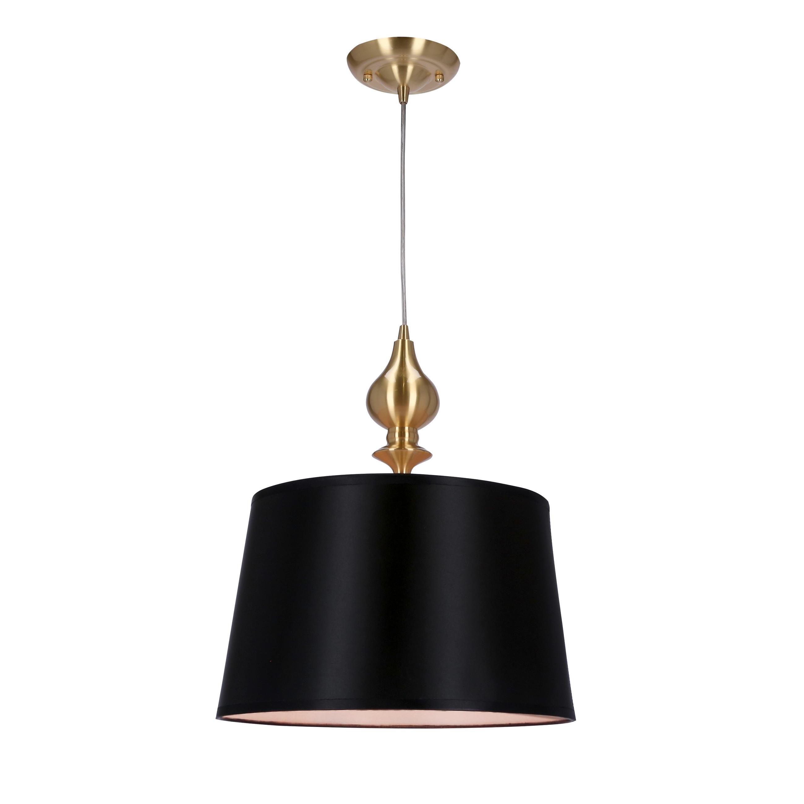 Pendelleuchte 31-09241 Prima Gold - Goldfarben/Schwarz, KONVENTIONELL, Kunststoff/Metall (35/35/120cm)