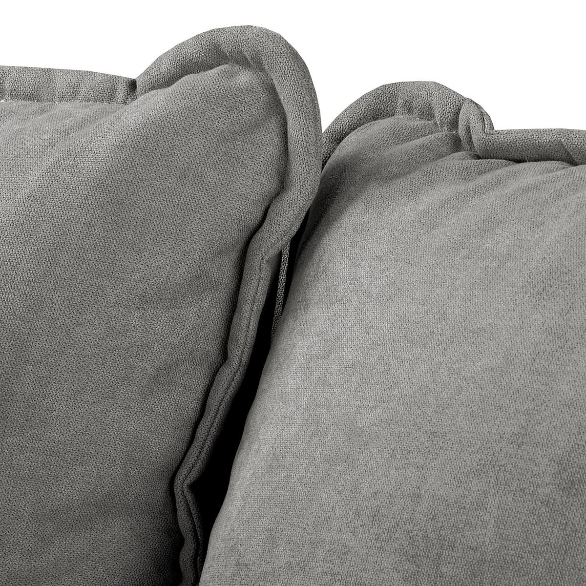 Ecksofa Beata Grau S: 150x230 cm - Wengefarben/Grau, Design, Textil (150/230cm) - Livetastic