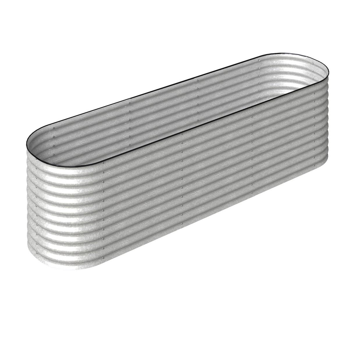Hochbeet, silber LxBxH: ca. 320x80x80 cm - Silberfarben, Basics, Metall (320/80/80cm) - Prestige Home