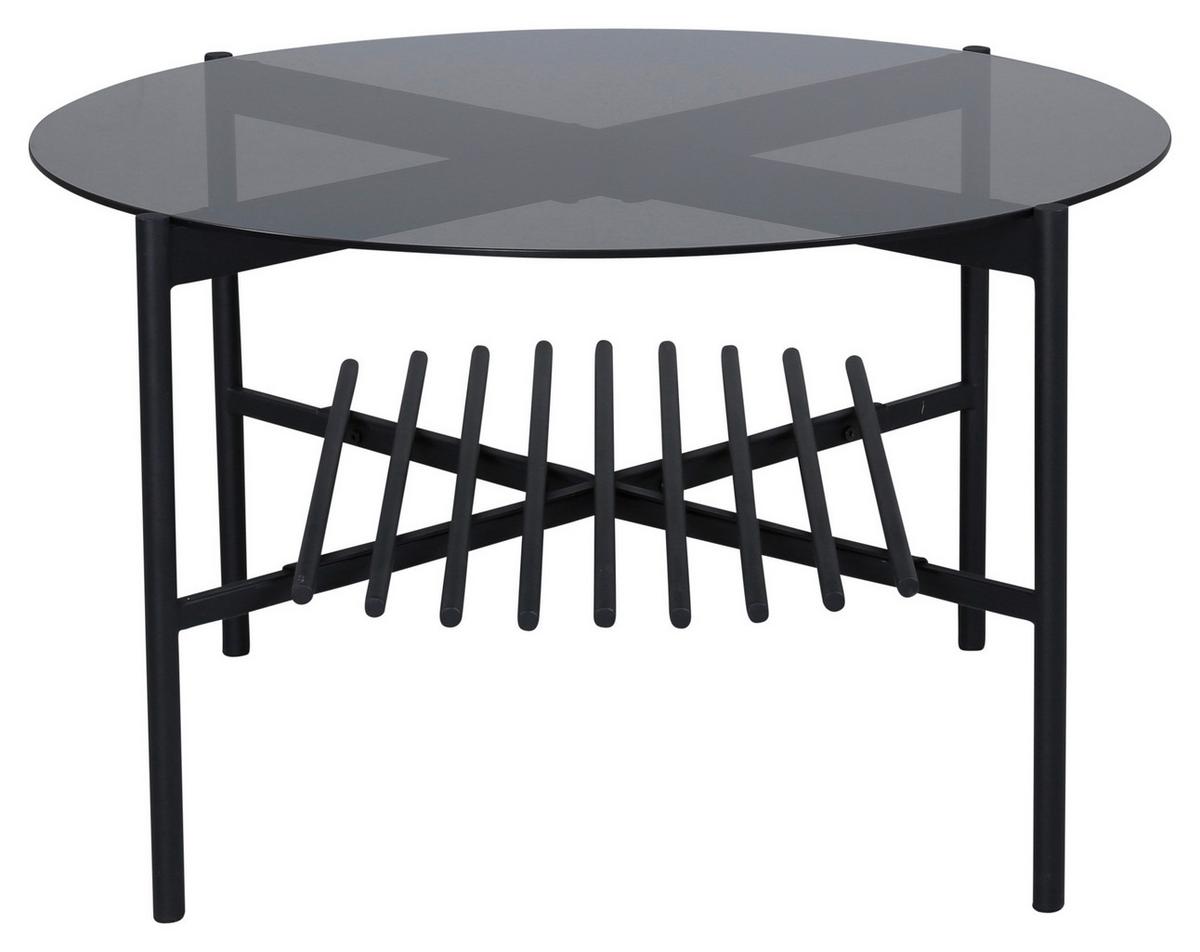 Couchtisch Von Staf - Schwarz, Design, Glas/Metall (80/80/45cm) - Livetastic