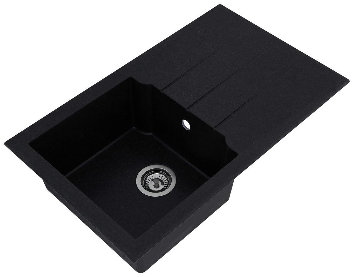 Spüle Respekta Spüle Alineo 81x50 - Schwarz, Trend, Stein (81/21/50cm) - Respekta