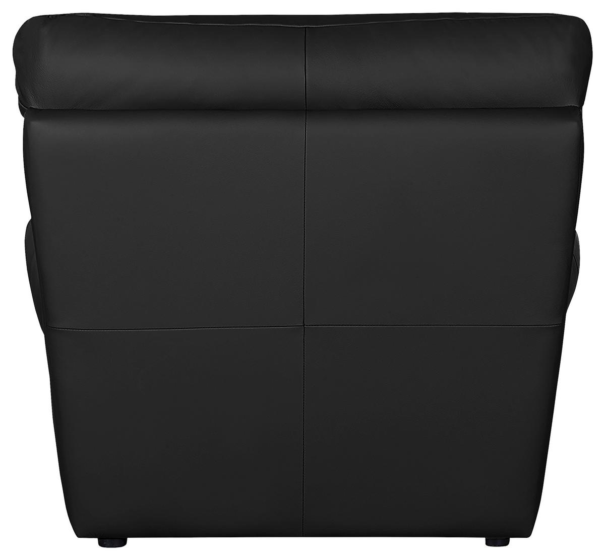 Sessel Oslo Schwarz B: 105 Cm - Schwarz, Design, Leder (105/92/85cm) - Livetastic