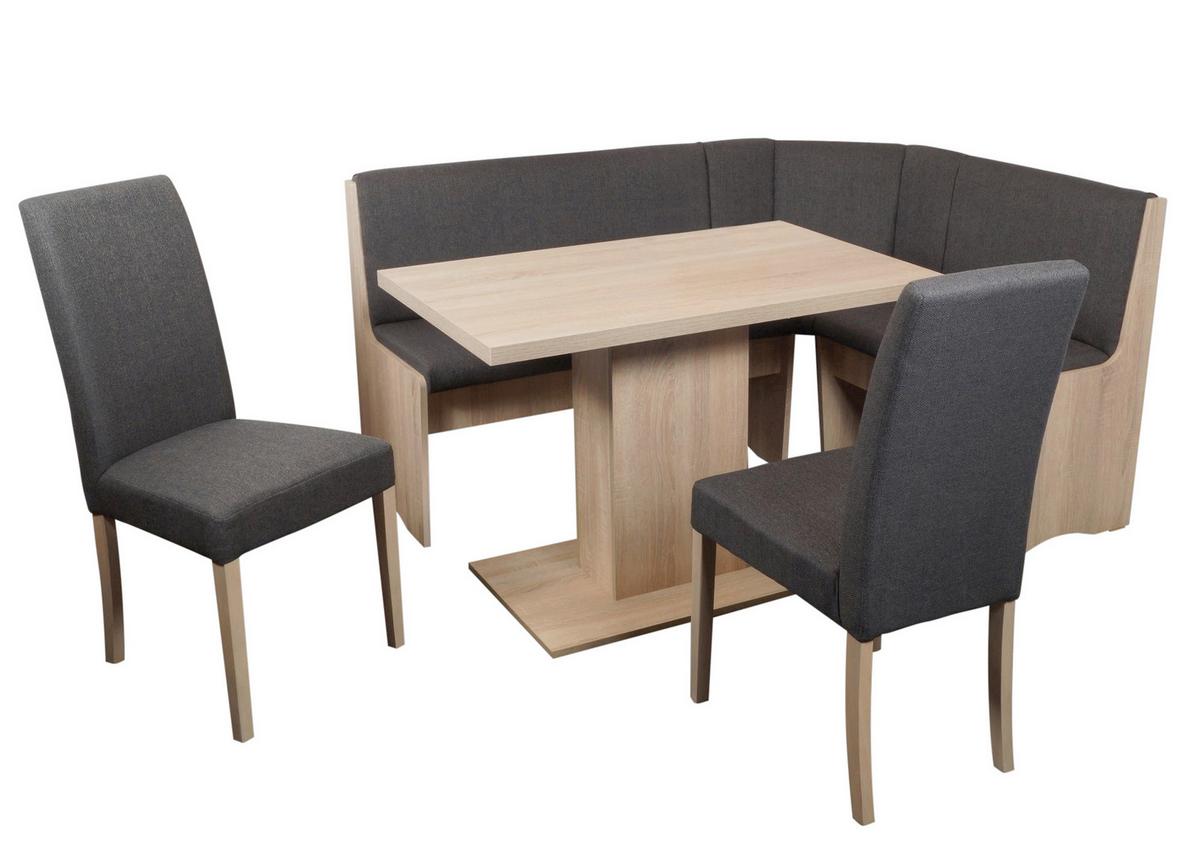 Eckbankgruppe Duisburg Olduso Artemis Anthr./eiche D.l:125cm - Anthrazit/Sonoma Eiche, KONVENTIONELL, Holz/Holzwerkstoff (125/165/89cm) - MID.YOU