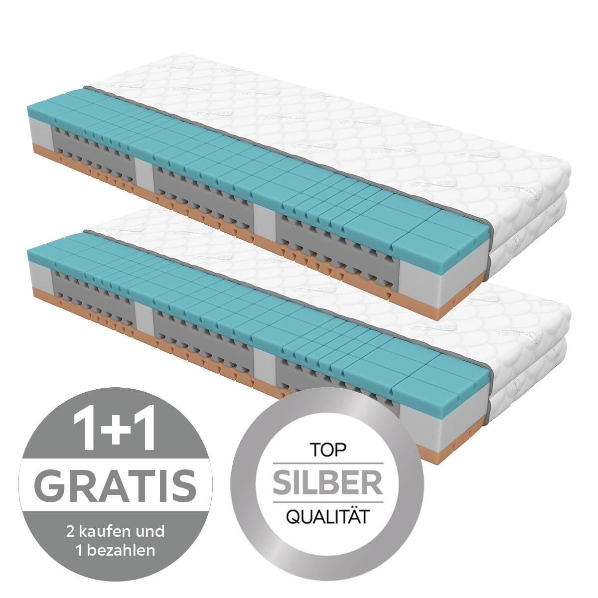 Komfortschaummatratze Casa 80x200 cm H2+H3 H: 24 cm - Weiß, Textil (80/200cm) - Primatex Deluxe