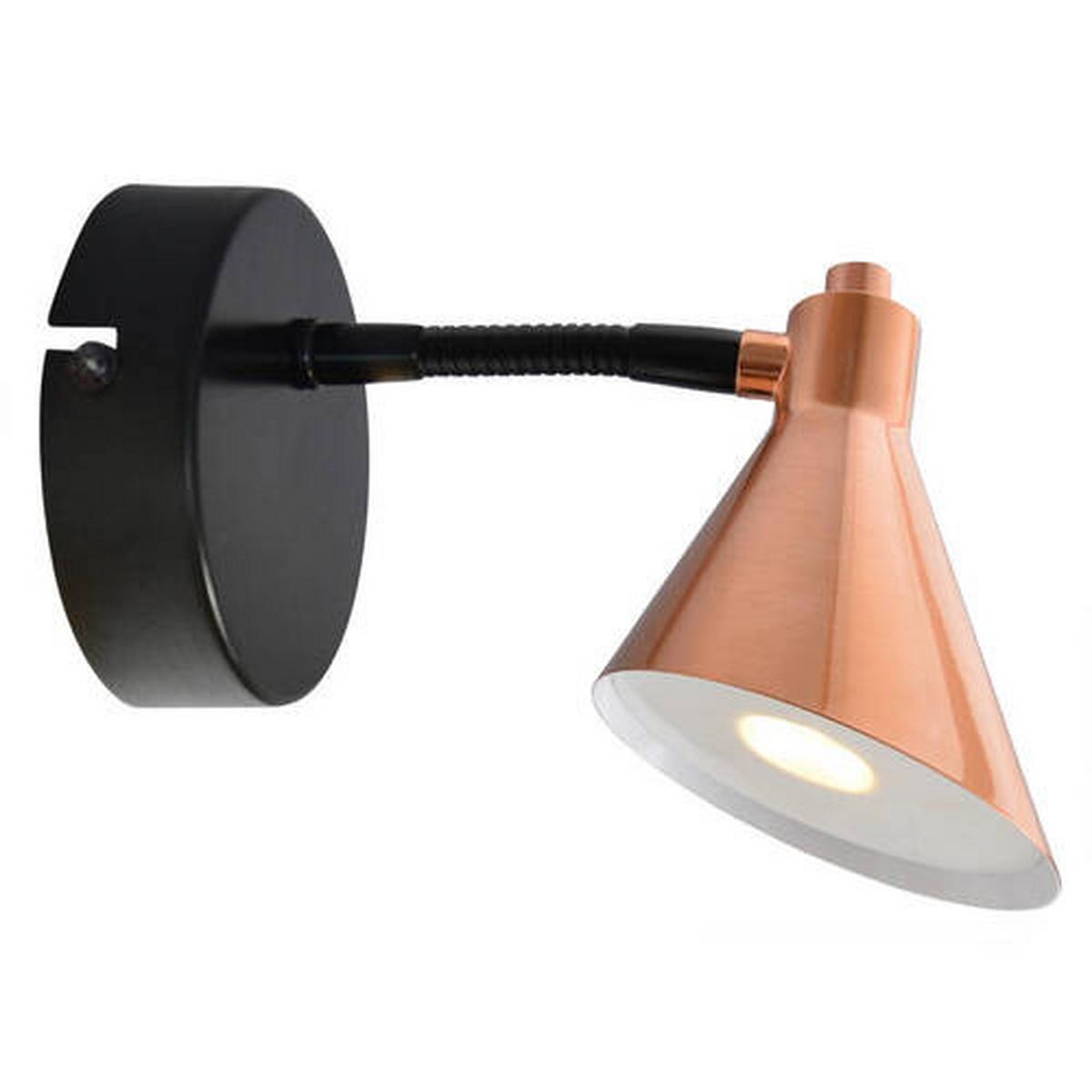 Led-wandleuchte Copper, 1-Flammig, Kupferfarben - Kupferfarben, Basics, Metall (13,5cm) - Näve