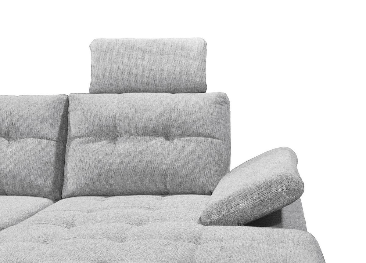 Sedacia súprava DURBAN U, ľavá, svetlosivá - čierna/svetlosivá, Konventionell, textil/plast (218/324/170cm) - MID.YOU