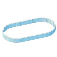 Wand-Isolationsset Protector T60 Oval BxL: 460x60 cm - Weiß, Basics, Kunststoff (460/60/920cm)