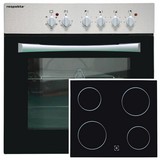 Herdset Basic 2-teilig - Silberfarben/Schwarz, Basics, Glas/Metall (59,5/59/51,5cm) - MID.YOU