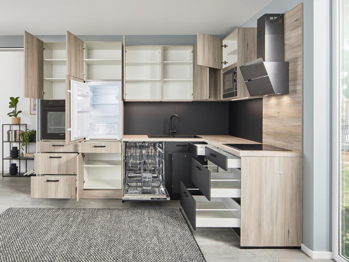 Eckküche Pn100/210 - Design, Holzwerkstoff (298/205cm) - Pino