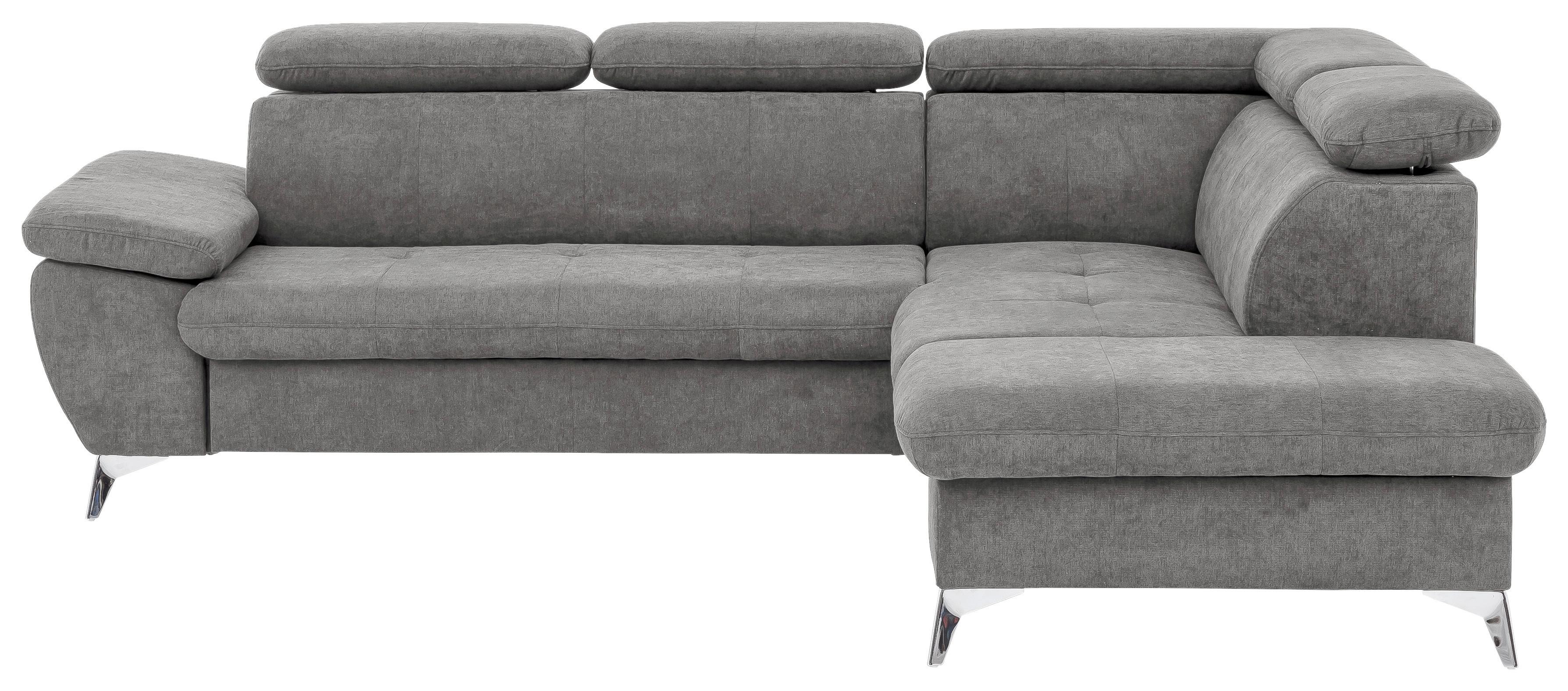 Ecksofa Mit Schlaffunktion Gisele Und Bettkasten Grau