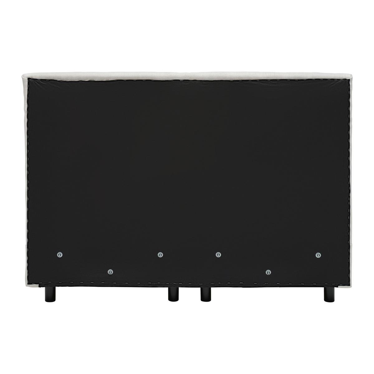 Boxspringová postel BARI 140/200, krémová - černá/krémová, Konvenční, kov/textil (140/200cm) - Mömax