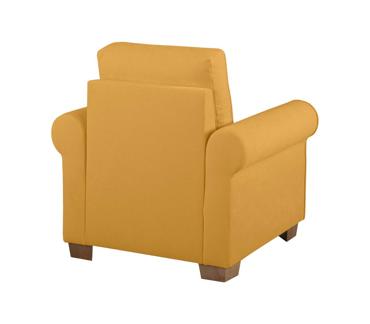 Sessel Arles, Gelb 48 B: 93 Cm - Gelb/Buchefarben, Design, Textil (93/89/82cm) - MID.YOU