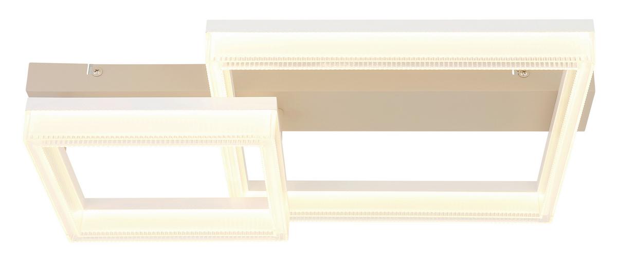 LED-Deckenleuchte 3000k, 24w - Sandfarben/Transparent, Design, Kunststoff/Metall (53/33/12,3cm) - Globo