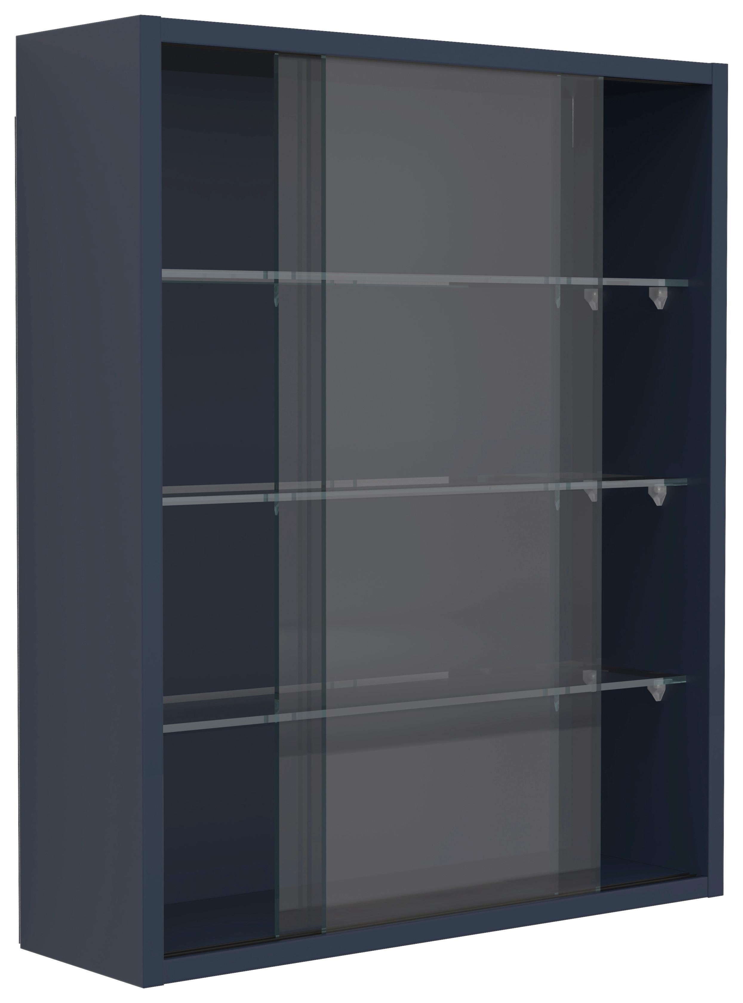 Hängevitrine Drivalo Anthrazit B: 50 cm - Transparent/Anthrazit, Design, Glas/Holzwerkstoff (50/60/15cm) - MID.YOU