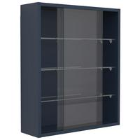 Hängevitrine Drivalo Anthrazit B: 50 cm - Transparent/Anthrazit, Design, Glas/Holzwerkstoff (50/60/15cm) - MID.YOU