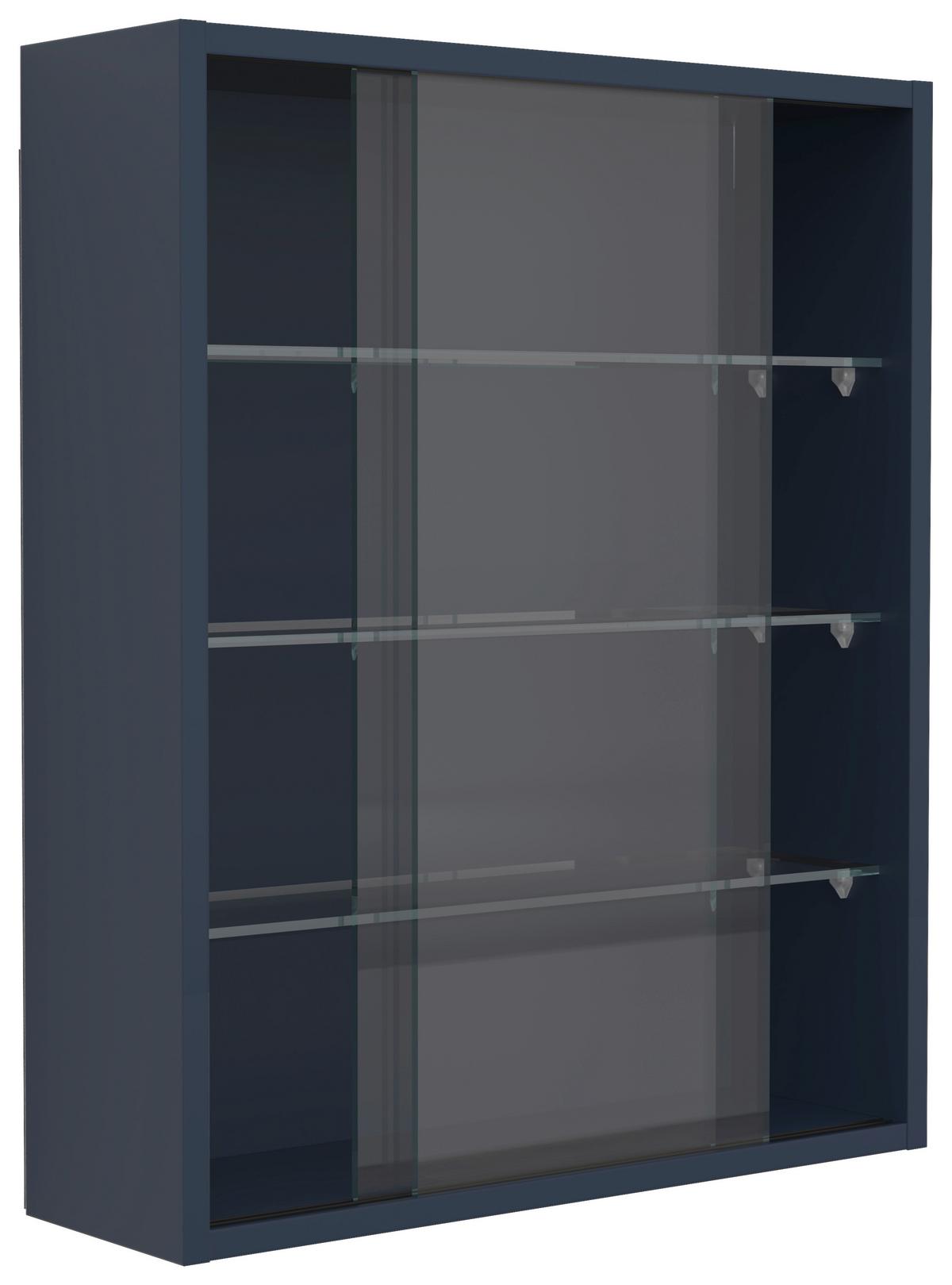Hängevitrine Drivalo Anthrazit B: 50 cm - Transparent/Anthrazit, Design, Glas/Holzwerkstoff (50/60/15cm) - MID.YOU