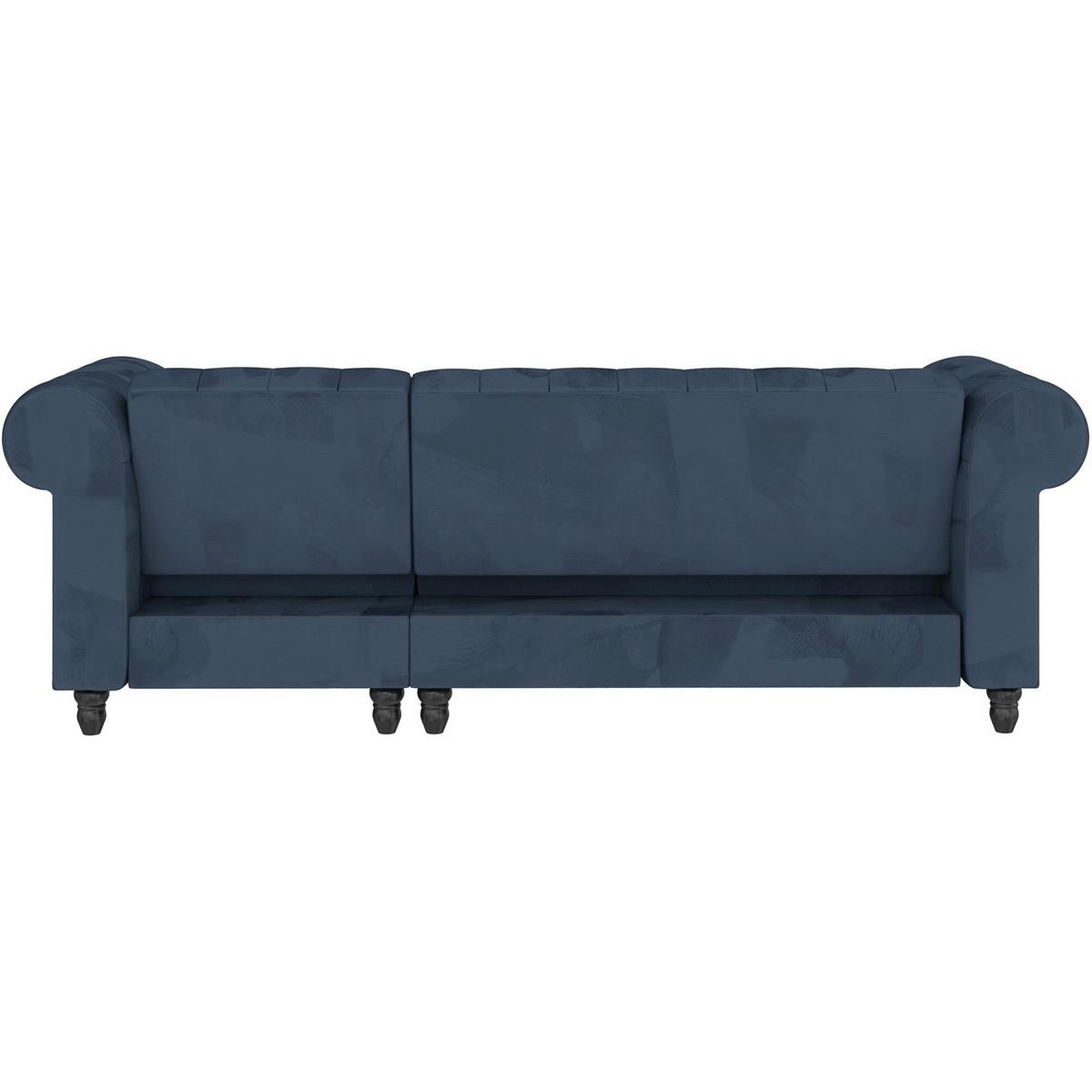 Ecksofa Firenze Blau, mit Schlaffunktion - Blau/Schwarz, Basics, Textil (241/154cm) - Livetastic