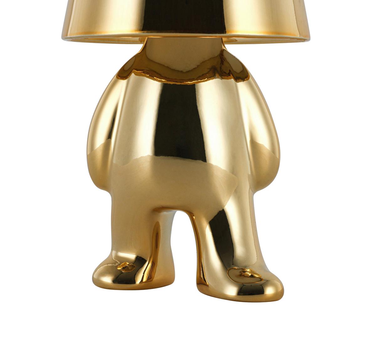 DEKORAČNÉ LED SVIETIDLO FESCH - zlatá, Modern, kov/plast (10/10/18cm) - Mömax