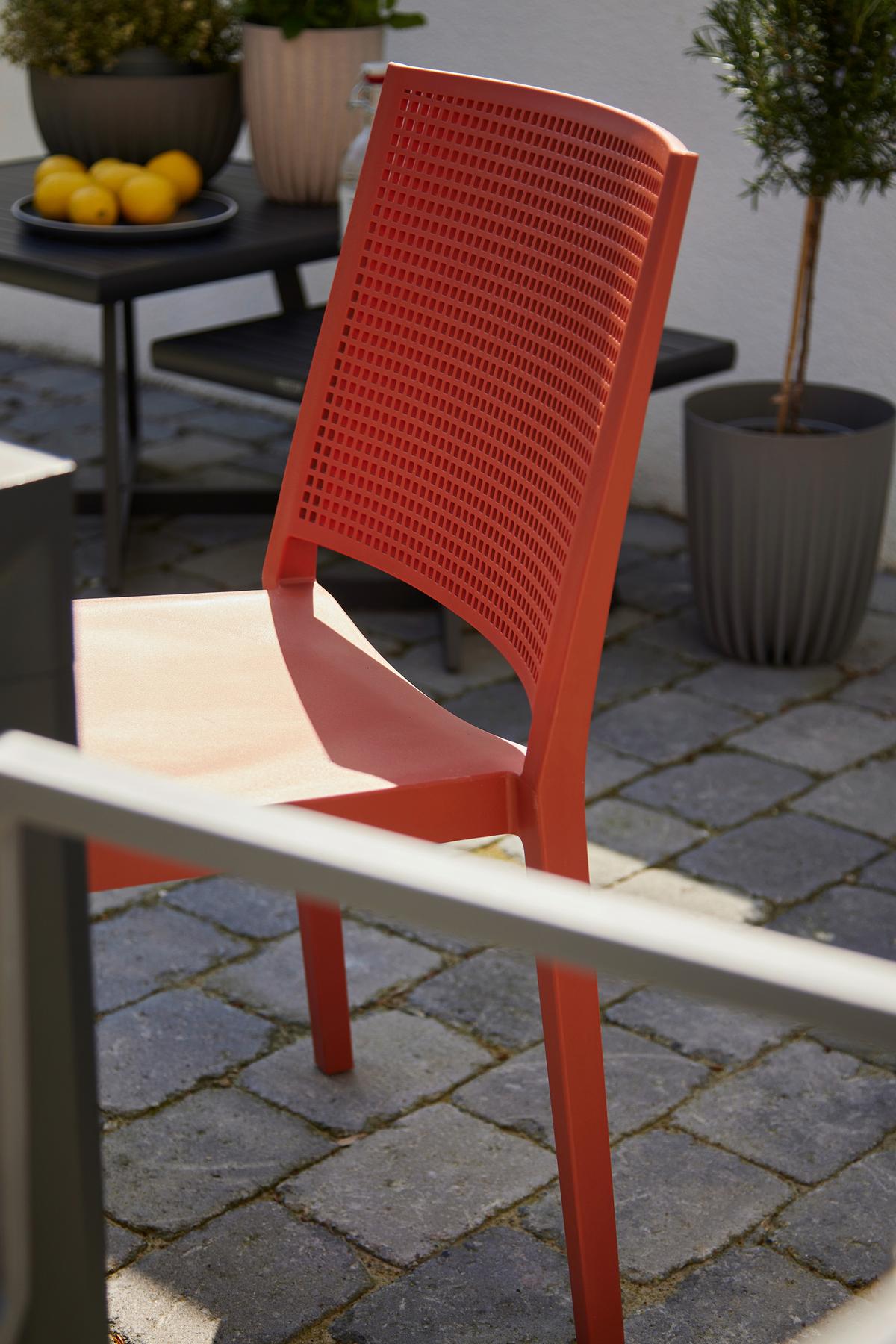 Stapelstuhl T20115 - Rot, Basics, Kunststoff (46/80/56cm) - Siena Garden