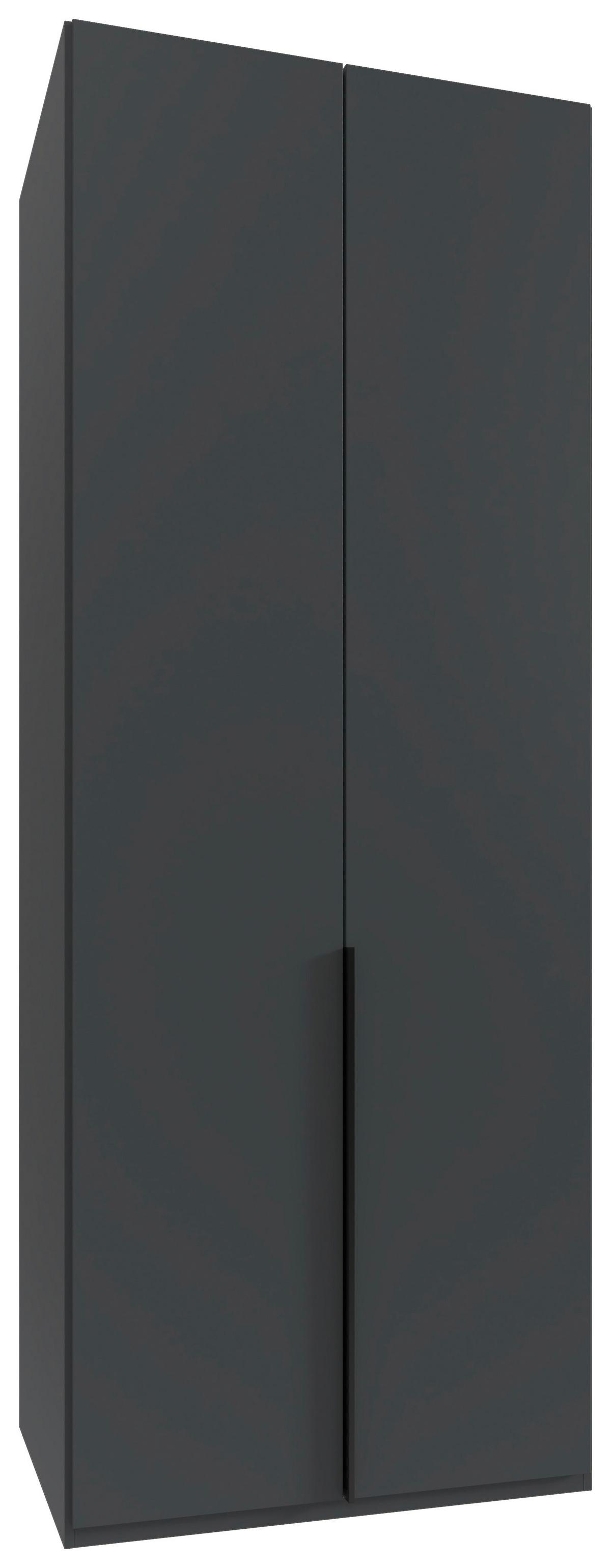 Drehtürenschrank Nx A Black Graphitfarben B: 90 Cm - Graphitfarben, MODERN, Holzwerkstoff (90/236/58cm) - MID.YOU