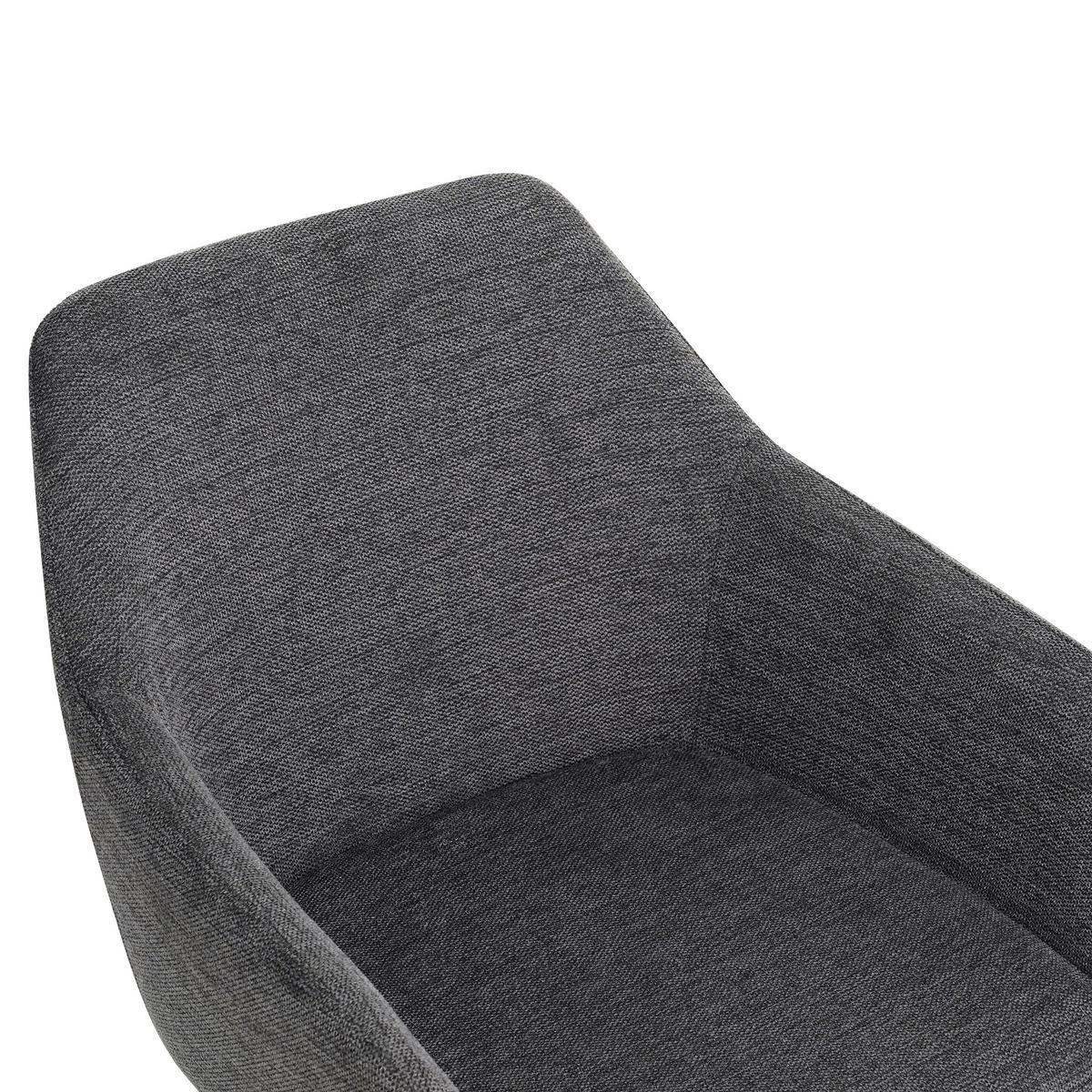 Armlehnstuhl Melinda Anthrazit - Anthrazit/Naturfarben, MODERN, Textil/Metall (56/81,5/63cm) - MID.YOU