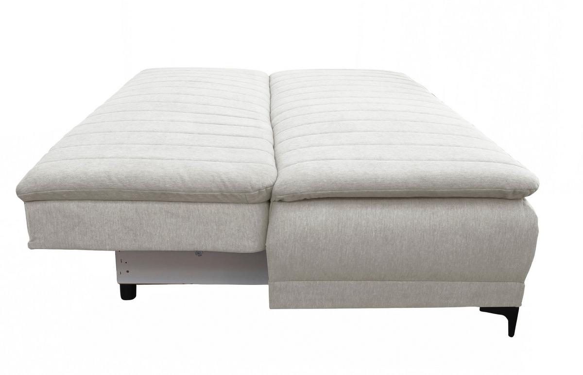 Schlafsofa Moliss Weiß B: 202 cm - Schwarz/Weiß, Basics, Textil (202/98/78cm) - Livetastic