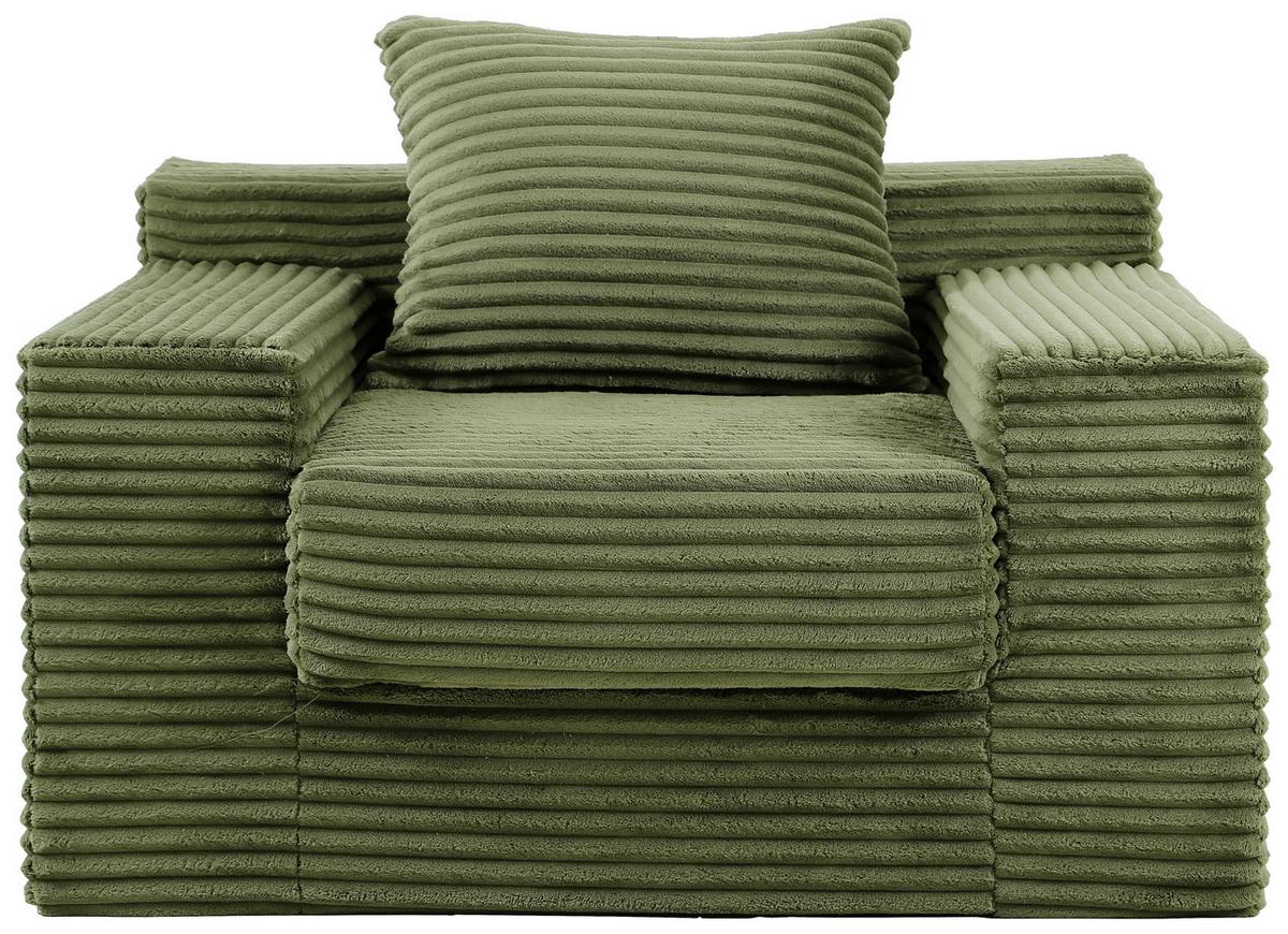 Sessel Astra Grün B: 106 cm - Grün, Design, Textil (106/60/100cm) - P & B
