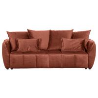 2-sitzer-sofa Mit Schlaffunktion Meyford B:250cm - Rostfarben/Schwarz, KONVENTIONELL, Textil (250/70/118cm) - MID.YOU