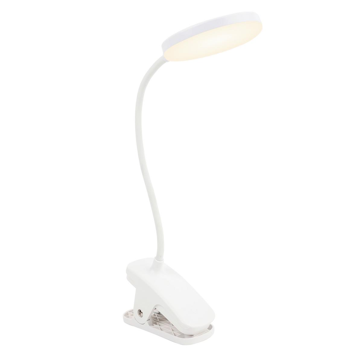 Íróasztallámpa Lida - fehér, Modern, műanyag/fém (12/10/45cm) - Luca Bessoni
