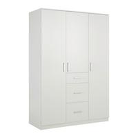 SKRIŇA S OTOČNÝMI DVERAMI LASSE 3T - biela, Konventionell, drevo (135/197/55cm)