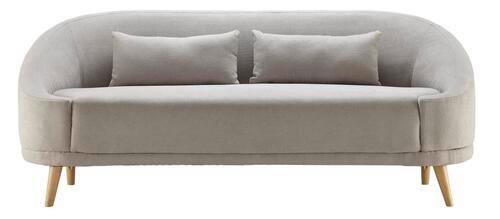 Designová třímístna pohovka Jannike, šedá - šedá, Moderní, dřevo/textil (207/84/80cm) - Modern Living