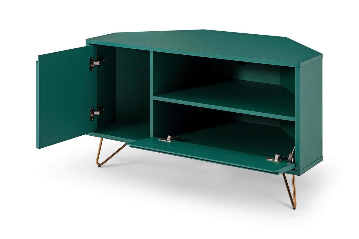 Lowboard Grün B: 100cm - Messingfarben/Grün, Design, Holzwerkstoff (100/58/50cm) - Livetastic